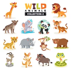 Photo sur Plexiglas Militaire Set Of Various Wild Animals
