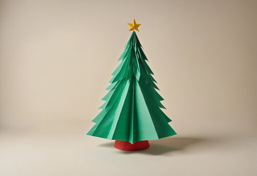 Alternative handmade paper christmas tree