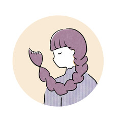 十二星座の蠍座の女の子（丸枠）