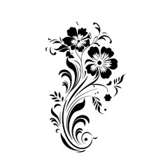 black and white floral background