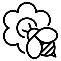 bee and flower icon