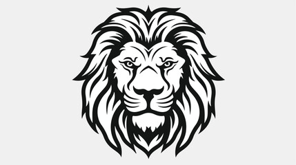 Fototapeta premium Lion face outline vector for t shirt design and other