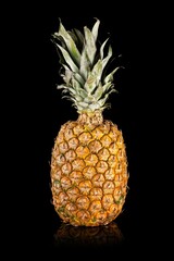 pineapple on a black background