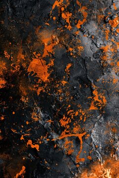 Grunge Background Texture in the Colors Black and Orange created with Generative AI Technology