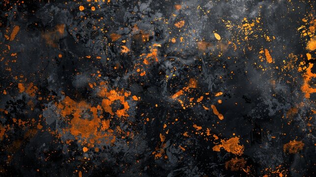 Grunge Background Texture in the Colors Black and Orange created with Generative AI Technology