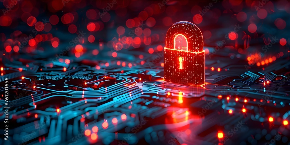 Aufkleber blending elegance with hacker warnings: exploring the world of cybersecurity art. concept cybersecur