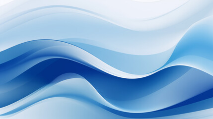 abstract blue wave background with white and blue waves. ai generated.