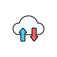 Cloud icon design with white background stock illustration