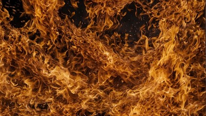  Intense, lively flames of fire, meticulously cut out from their surroundings Generative AI