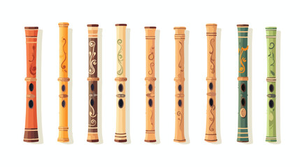 Musical instrument series. Traditional wooden bottle - obrazy, fototapety, plakaty