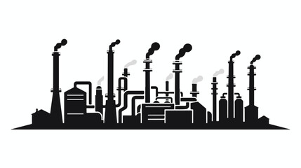 Oil refinery icon isolated sign symbol vector illustration