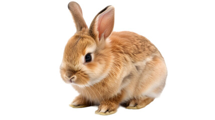 a cute rabbit on white or transparent background. PNG file