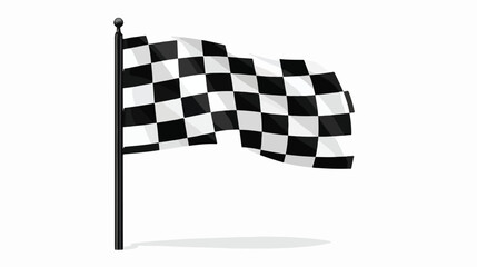 Race flag icon. Competition sport flag line vector 