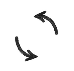 Two identical arrows following each other.