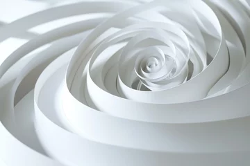 Gordijnen Abstract white spiral background © Quantum