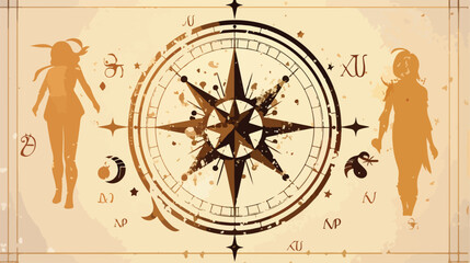 Sagittarius Horoscope sign illustration of zodiac