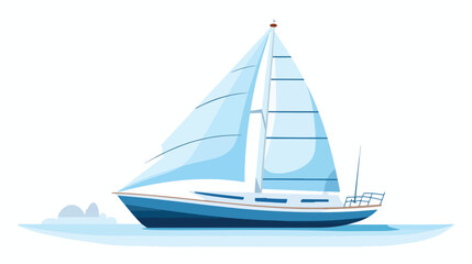 sailboat icon vector with shadow style