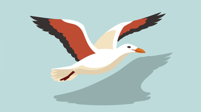 Seagull icon Vector flat long shadow design