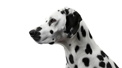 Dalmatian with polka dots isolated on transparent background. PNG file