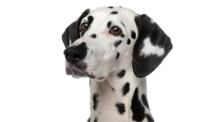 Dalmatian with polka dots isolated on transparent background. PNG file