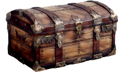 Empty Chest on Transparent Background. PNG file