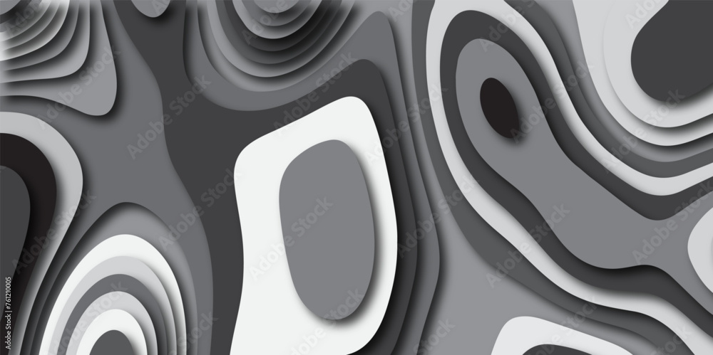 Leinwandbilder abstract grey paper cut background design .abstract vector seamless pattern with shadows trendy mult