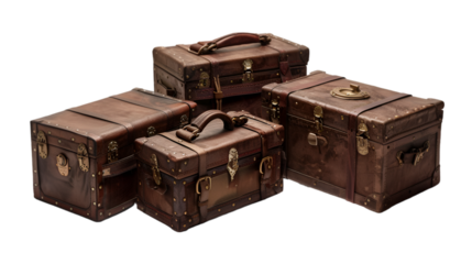 Journey boxes on Transparent or white Background. PNG file