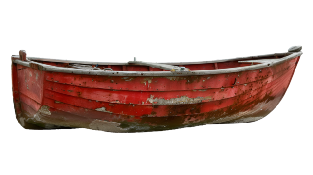 Red Boat on white or Transparent Background, PNG file - Powered by Adobe