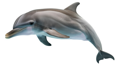 The Dolphin swimming on transparent background, PNG file