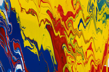 Paint on Canvas: Abstract Pattern in Multi Colors Hues - Background