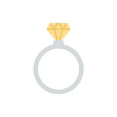 Flat color  Wedding Ring vector icon