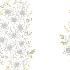 Flowers. Abstract seamless pattern. AI generated.