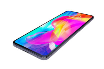 Close Up of a Cell Phone on White Background. On a Transparent Background.