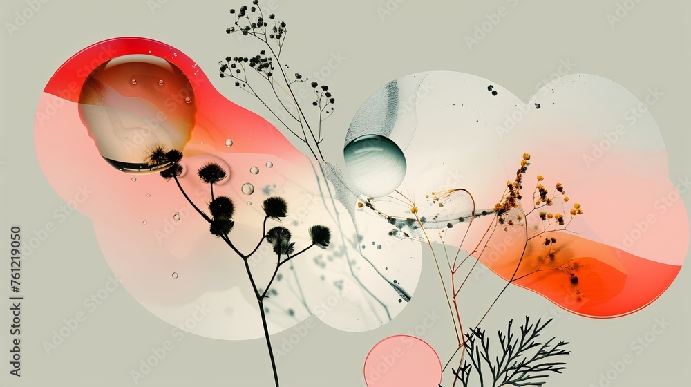 Poster abstract simple rounded liquid blob shapes on transparent backgrounds. irregular random design round