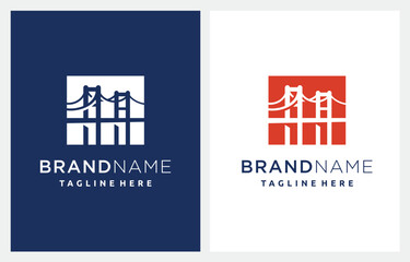 Bridge Modern logo design inspiration - obrazy, fototapety, plakaty