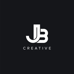 Obraz premium Alphabet Letters JB BJ Creative Logo Initial Based Monogram Icon Vector symbol.