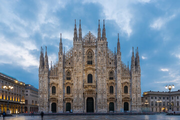 Milan, Italy - 3-7-2024 Milan Cathedral is the largest church in the Italian Republic with streets...