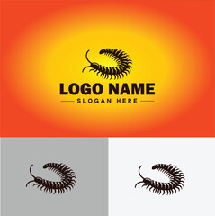 Centipede logo vector art icon graphics for business brand icon Centipede logo template