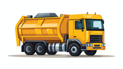 Fototapeta na wymiar Garbage truck vector illustration of a vehicle