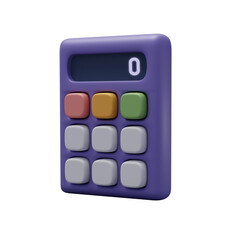 Illustration of 3D Realistic calculator icon isolated