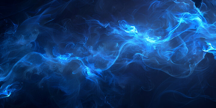 Vibrant Blue Fire Texture In dark Background blue Fire and smoke digital technology dark background