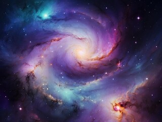 Fototapeta premium space galaxy background planet and space background with stars