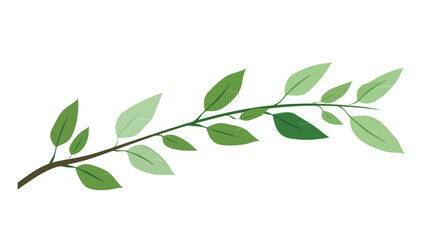 Branch with leaves. the symbol of biology. symbol ic