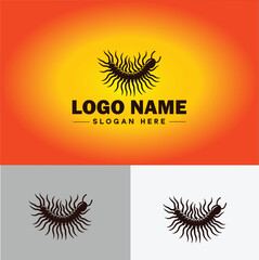 Centipede logo vector art icon graphics for business brand icon Centipede logo template