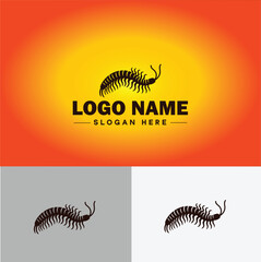 Centipede logo vector art icon graphics for business brand icon Centipede logo template
