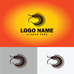 Centipede logo vector art icon graphics for business brand icon Centipede logo template