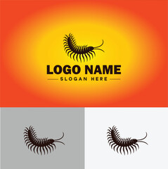 Centipede logo vector art icon graphics for business brand icon Centipede logo template
