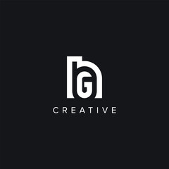 Abstract Letters NG GN Creative Logo Initial Based Monogram Icon Vector symbol.