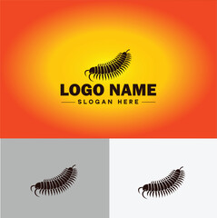 Centipede logo vector art icon graphics for business brand icon Centipede logo template