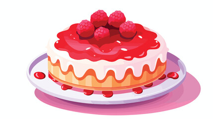 Cake tart icon design illustration flat vector